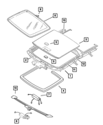 5101999AA - Body Sheet Metal Except Doors: Sunroof Frame for Mopar Image