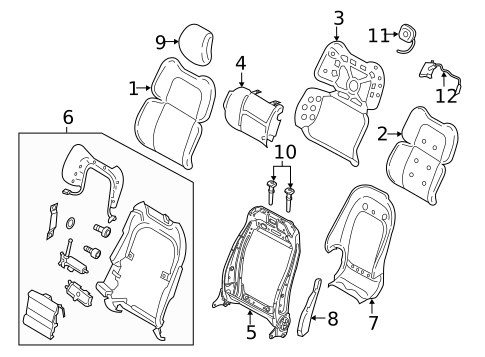 Driver Seat Components for 2017 Lincoln Continental #0