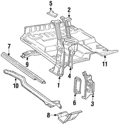 Hinge Pillar for 1987 Ford Bronco #0