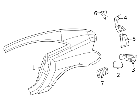 Quarter Panel & Components for 2004 Chrysler Crossfire #0