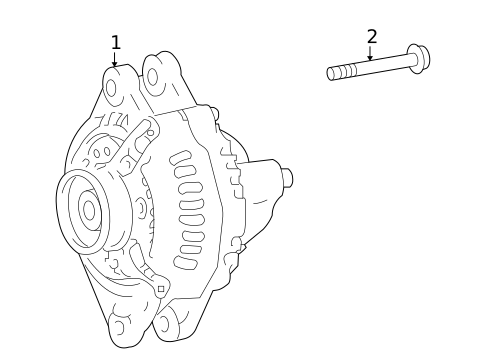 Alternator for 2008 Hyundai Entourage #1
