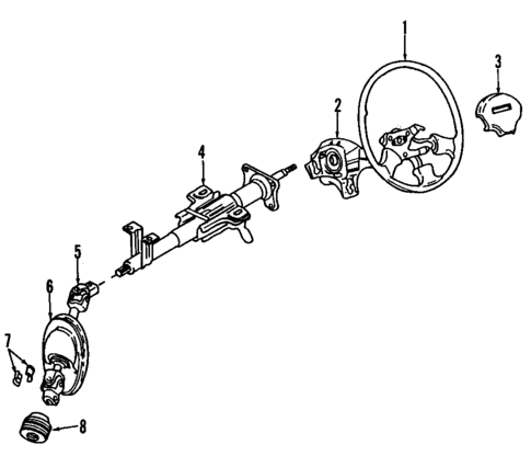 Steering Column for 2001 Hyundai Sonata #0