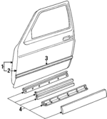 12381941 - Body: Door Shell for Chevrolet: S10, S10 Blazer | GMC: Jimmy, Jimmy S15, S15, Sonoma, Syclone, Typhoon | Oldsmobile: Bravada Image