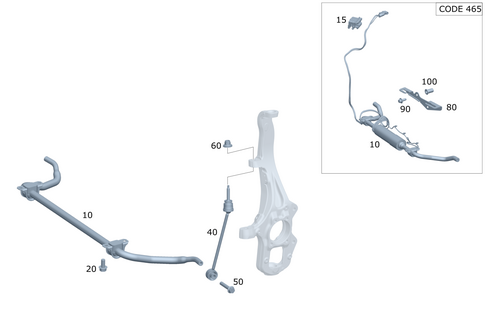 Torsion Bar, Front for 2025 Mercedes-Benz GLE450 #0