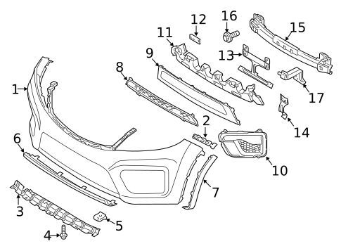Bumper & Components - Front for 2012 Kia Sorento #0