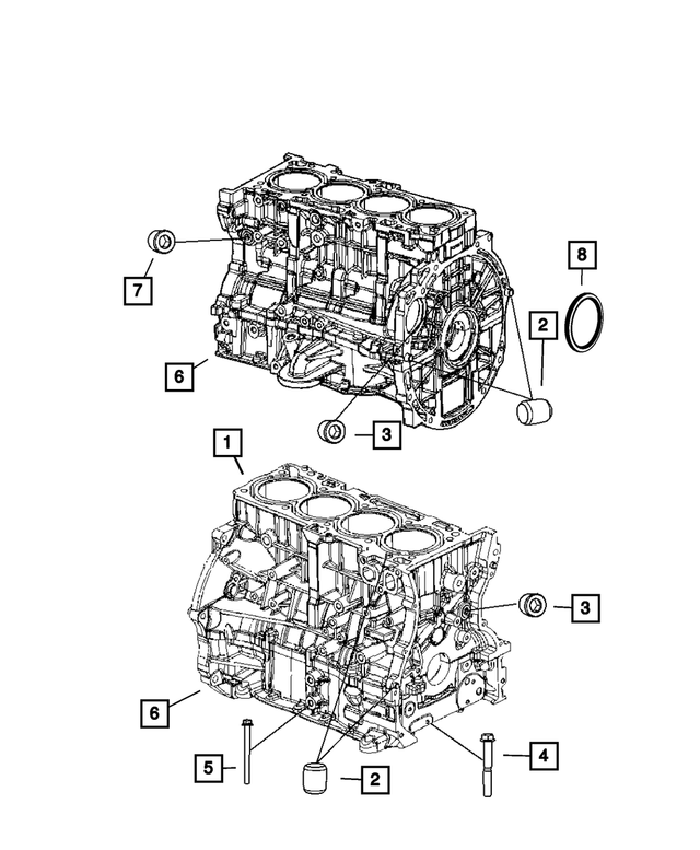 5183906AC - 2.4L Gas; Engine: Short Block Engine for Mopar Image