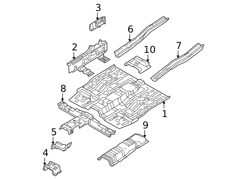 Floor for 2004 Hyundai Santa Fe #0