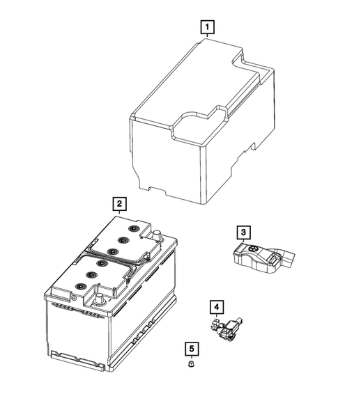 Battery, Battery Tray and Cables for 2022 Ram 1500 #0
