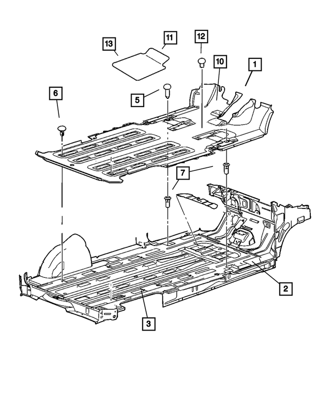 YZ00ZJ8AF - Interior Trim: Floor Carpet, Front, Floor for Mopar Image