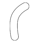 254513M100 - Cooling System: Reservoir Hose for Hyundai: Equus, Genesis, Genesis Coupe Image