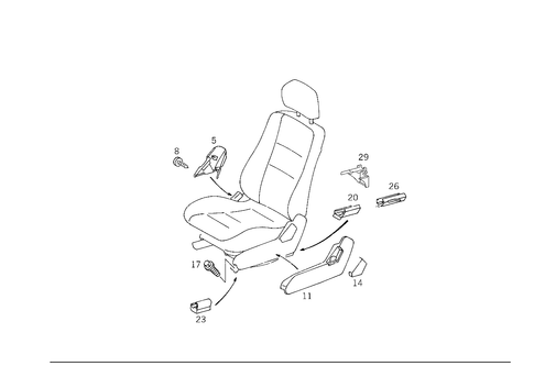 Coverings for 1997 Mercedes-Benz E420 #1