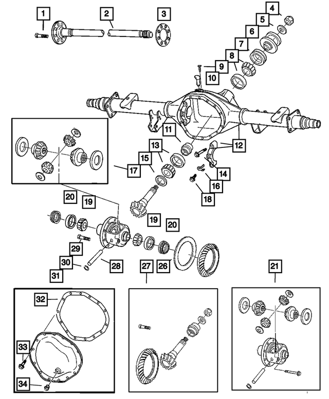 5189950AD - Rear Axle: Axle Yoke for Mopar Image