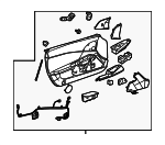 20813638 - : 2011-2013 Chevrolet Corvette - Ebony Front Driver Side Door Trim for GM Image