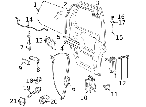 Front Door for 1997 Volkswagen EuroVan #0