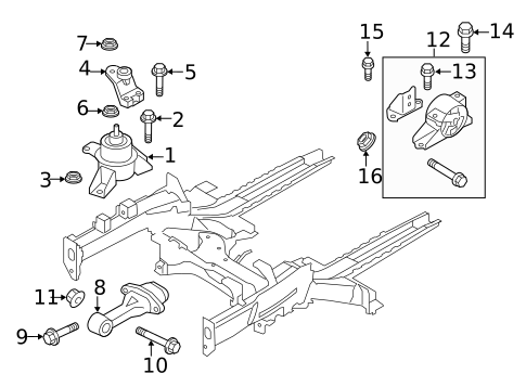 Engine & Trans Mounting for 2012 Kia Soul #0