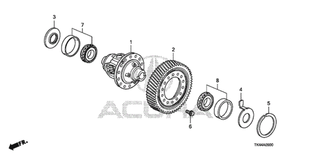 AT Differential (5AT) (2WD) for 2011 Acura TL #0