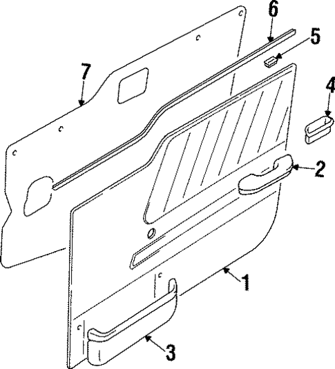 Interior Trim - Front Door for 1994 Suzuki Sidekick #0