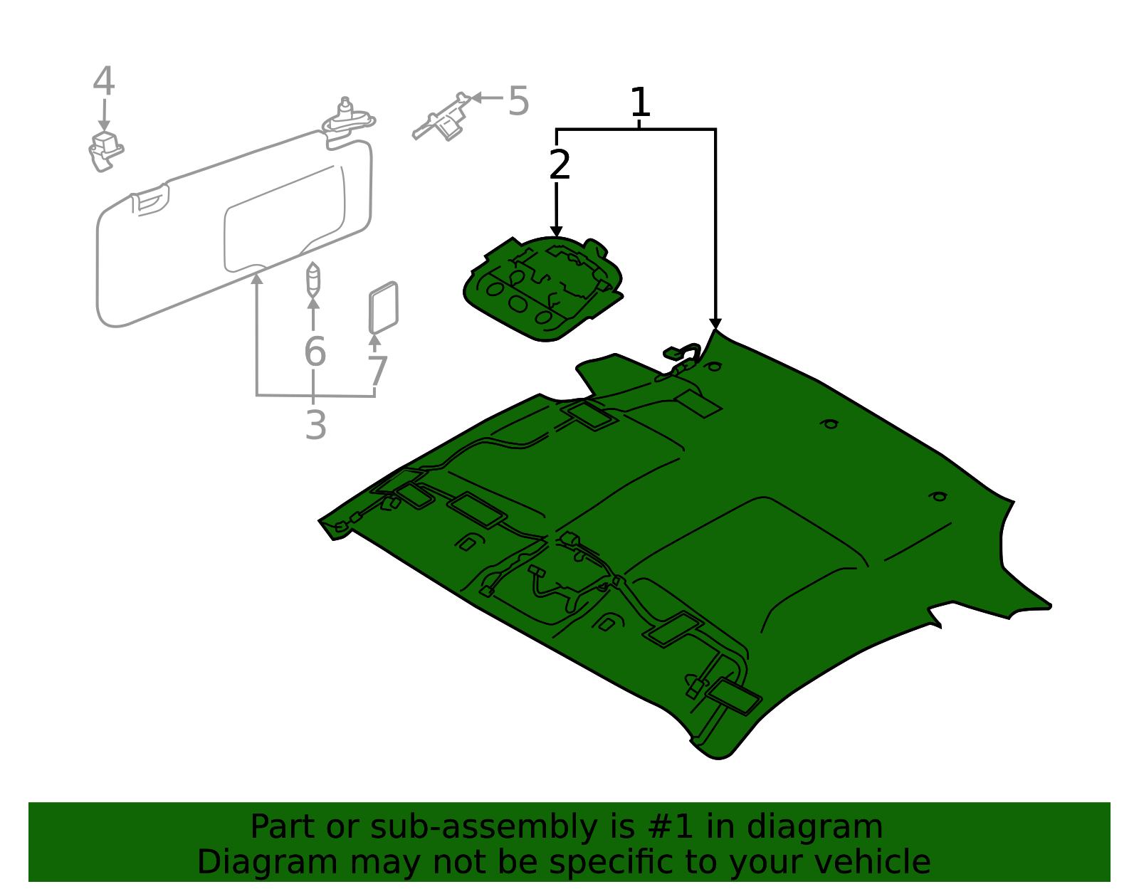2022-2025 Toyota GR86 Headliner SU003-09705 | Toyota Parts Express