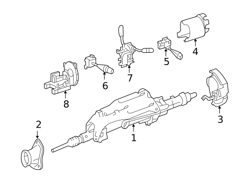 Steering Column Assembly for 2007 Mercedes-Benz R 63 AMG&reg; #1