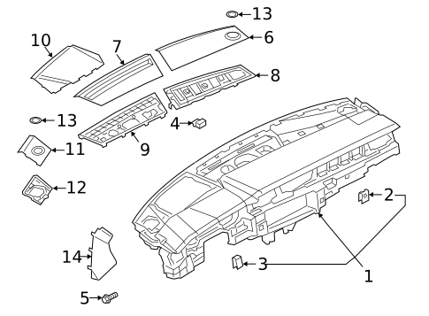 Upper Instrument Panel for 2025 Audi S7 Sportback #0