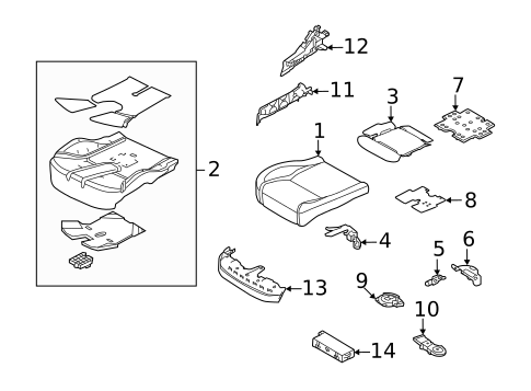 Passenger Seat Components for 2022 Land Rover Range Rover #3