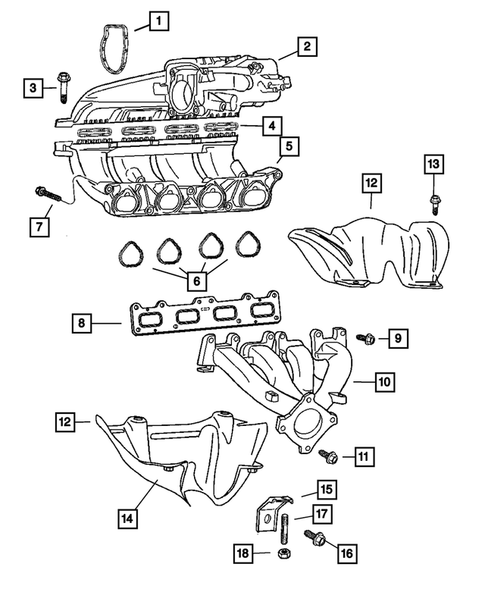 Manifolds and Vacuum Fittings for 2008 Chrysler PT Cruiser #1