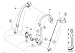 72117228724 - : Rear Center Upper Belt for BMW Image