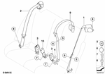72119120498 - : Upper Belt Rear Right for BMW Image