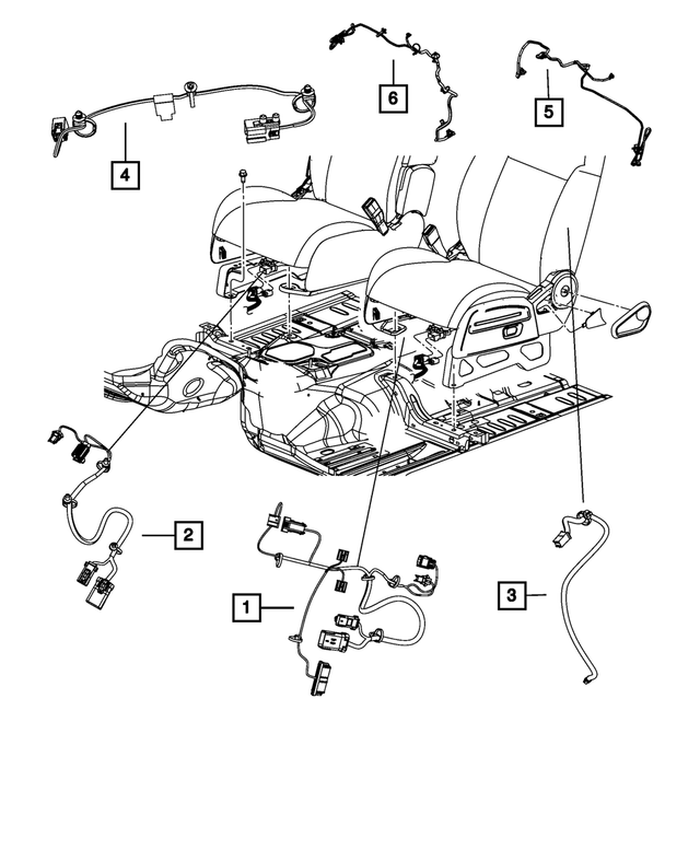 68071945AA - Electrical: Power Seat Wiring for Mopar Image