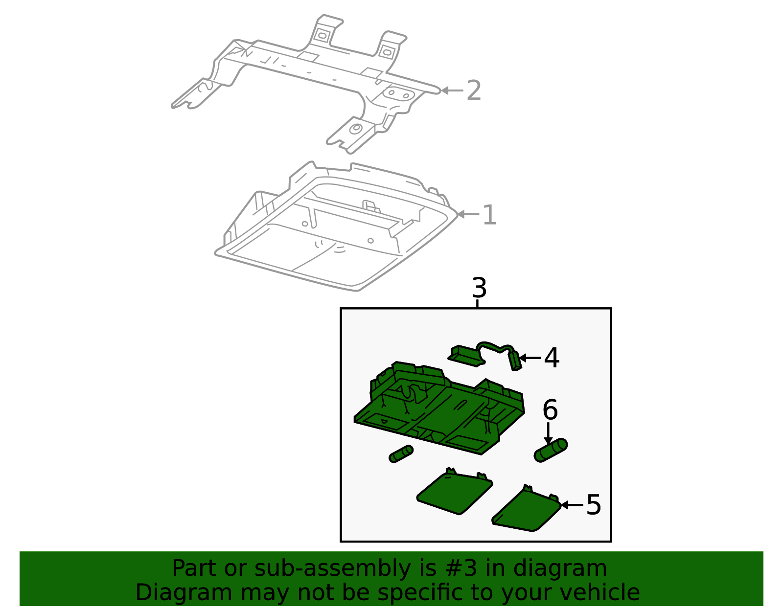 BBM4-69-970B-75 - Map Lamp Assembly - 2010-2013 Mazda 3 | Mazda Swag