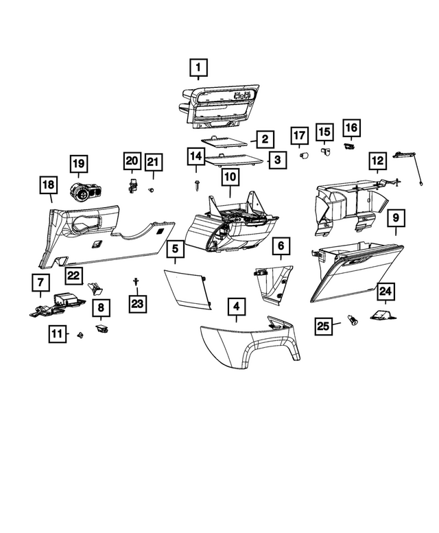 6WQ841D2AB - Interior Trim: Storage Bin for Mopar Image image
