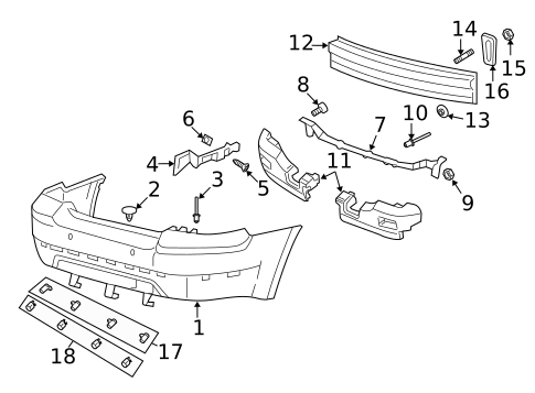 Bumper & Components - Rear for 2009 Mercury Sable #0