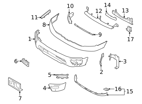 Bumper & Components - Front for 2023 Nissan TITAN #0
