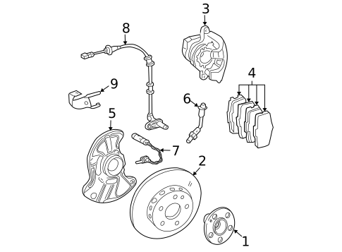 Brake Components for 2005 Mercedes-Benz C320 #0