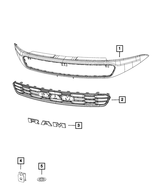 6VU38DX8AA - Exterior Ornamentation: Radiator Grill Medallion for Mopar Image