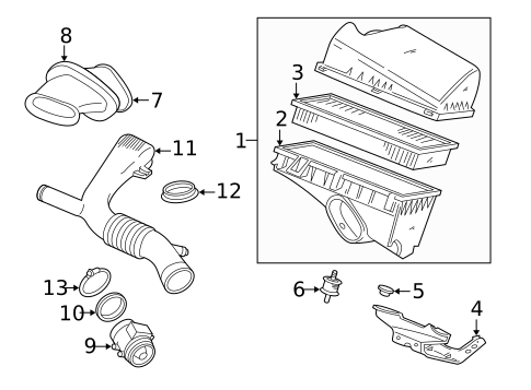 Air Intake for 2003 Jaguar XJR #1