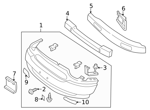 Bumper & Components - Front for 1999 Nissan Quest #0