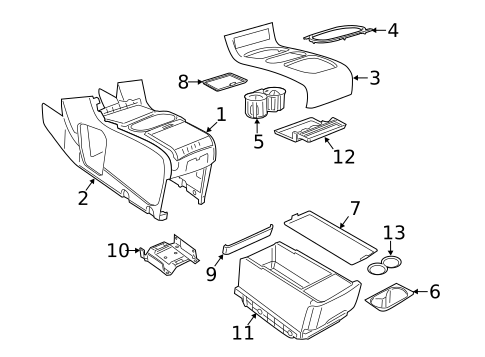 Front Console for 2020 Dodge Grand Caravan #0