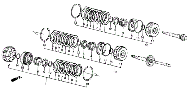 AT Clutch Assembly ('84-'85) for 1985 Honda Civic #0