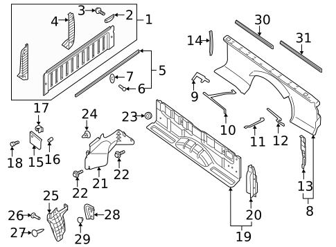 Front & Side Panels for 2018 Nissan TITAN #1