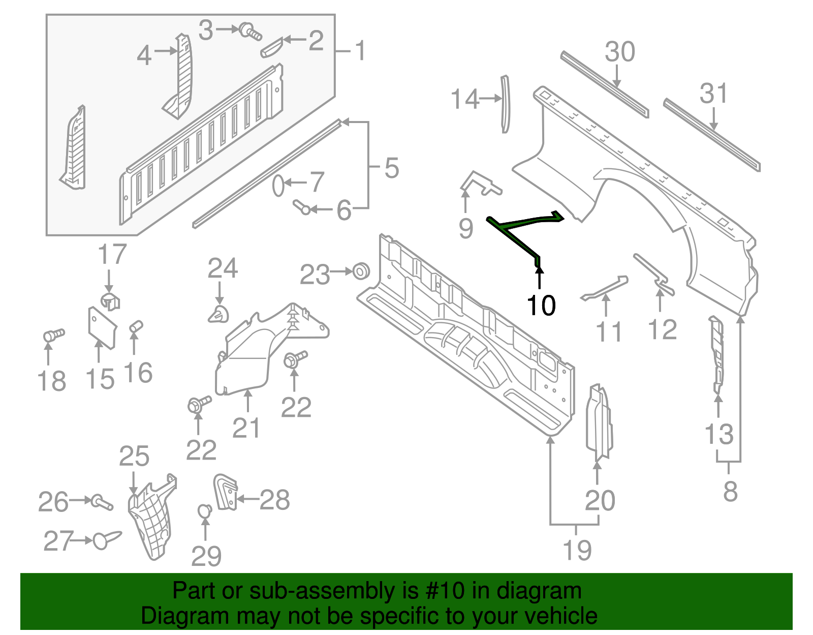Side Panel Brace - Nissan (K3304-ZR0MA)