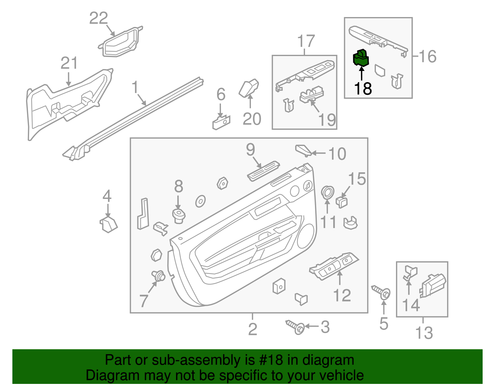 Motorcraft SW7133 – Interruttore Elettrico Per Alzacristallo – Ricambio Auto Originale