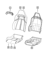 5NT82LV5AA - : Front Seat Cushion Cover, Right Or Left for Mopar Image