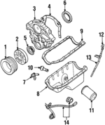 F5DZ6675A - Engine: Oil Pan for Ford: Probe, Taurus, Windstar | Mercury: Sable Image