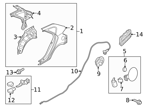 Quarter Panel & Components for 2011 Kia Forte #1