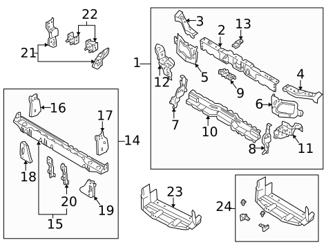 Radiator Support for 2002 Mazda MPV #0