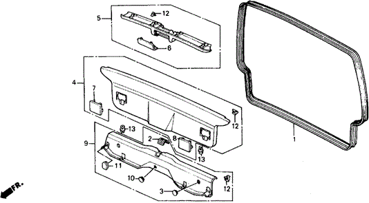 Tailgate Lining for 1988 Honda Civic #0