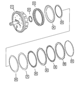 52108023AA - Automatic Transmission 5 Speed [DGJ]: Spring Disc for Chrysler: 300, Crossfire | Dodge: Challenger, Charger, Durango, Magnum, Nitro, Sprinter 2500, Sprinter 3500 | Jeep: Commander, Grand Cherokee, Wrangler, Wrangler JK Image