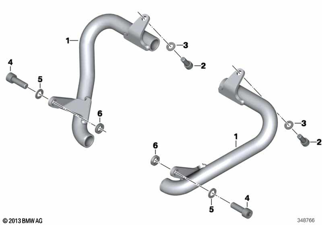 11848544348 - : Right Engine Protection Bar for BMW-Motorrad Image