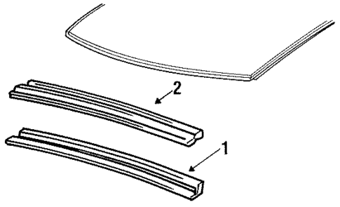 Windshield Header & Components for 1991 Mercury Capri #0